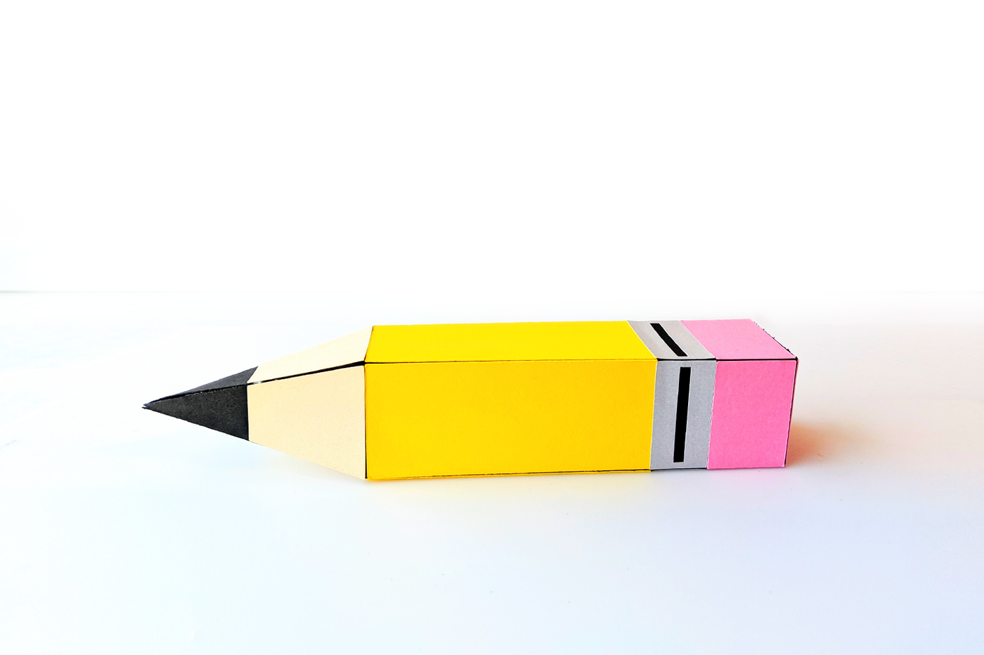 Pencil shaped gift box SVG