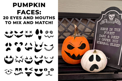 Pumpkin Faces: 20 eyes and mouths to mix and match!