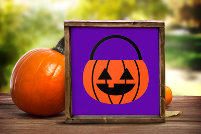 Pumpkin pail Halloween design