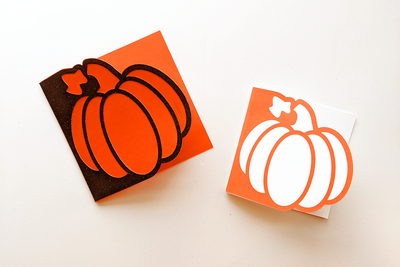 Papercut pumpkin card SVG design