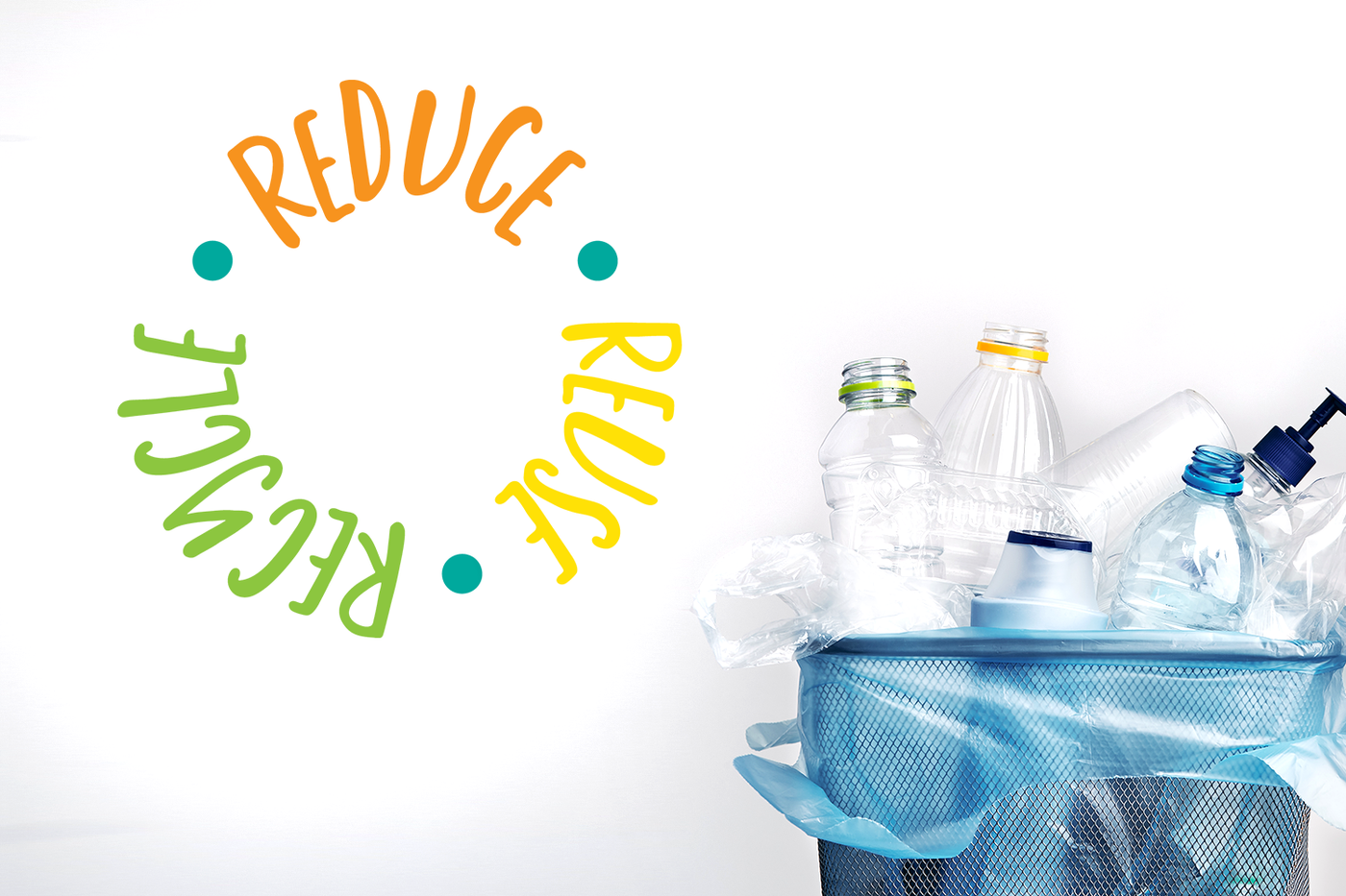 Reduce Reuse Recycle circular text SVG Design
