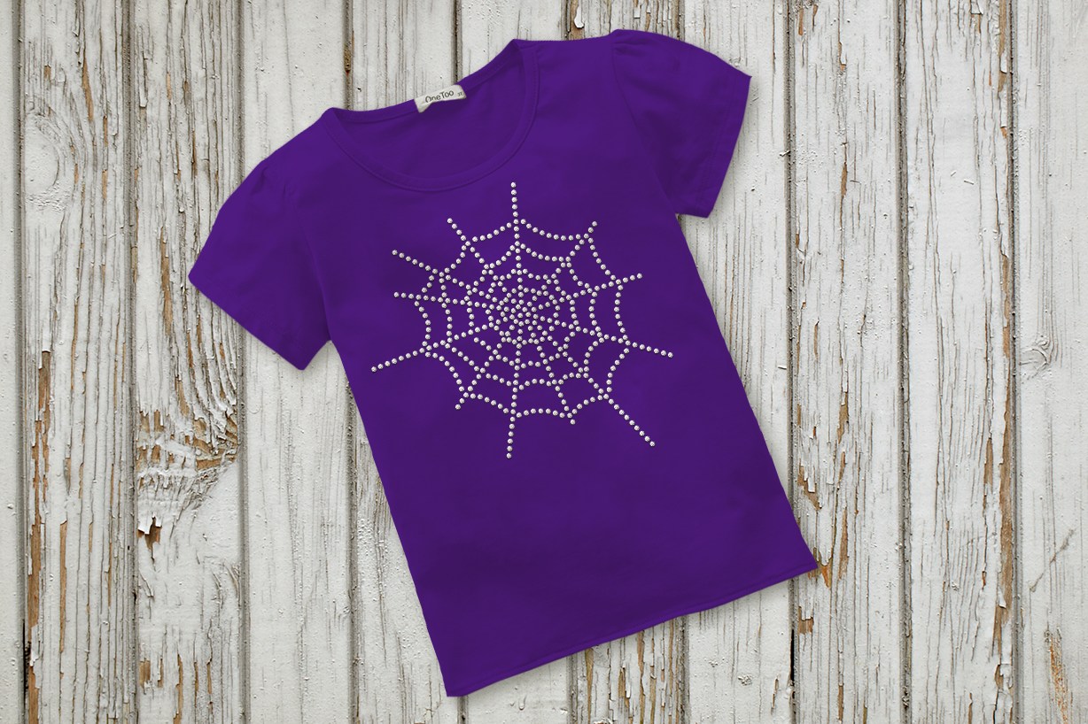 Spiderweb rhinestone design template