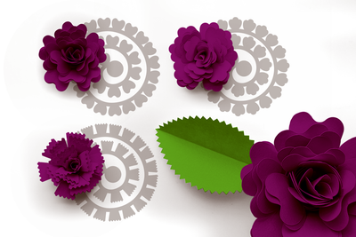 Rolled paper flower SVG design