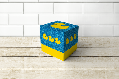 Rubber duck cube box SVG design
