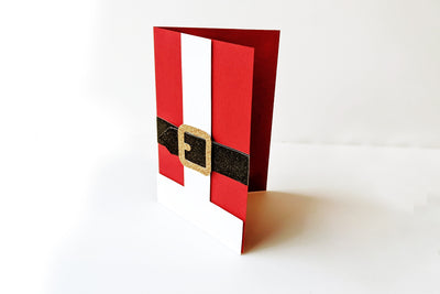Santa suit layered paper card SVG