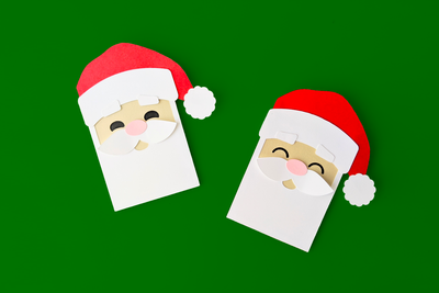 Santa Claus face gift card holders