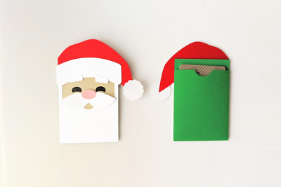 Santa Claus face gift card holders