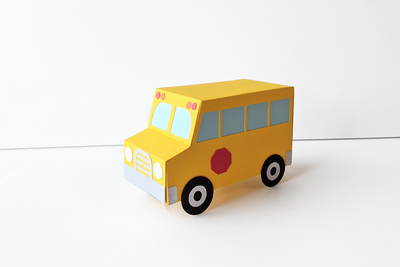 School bus shaped gift box