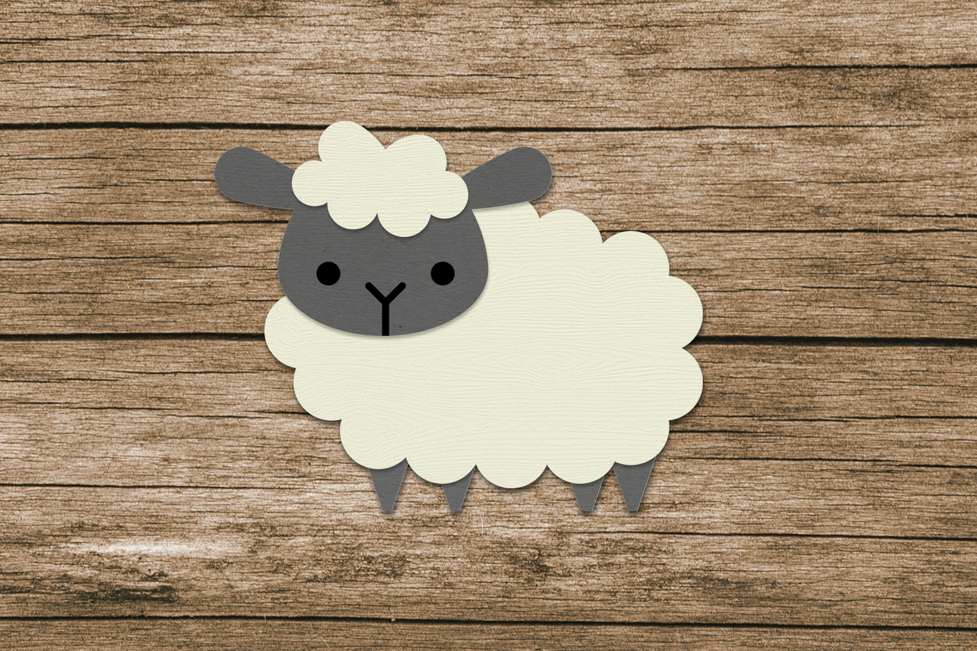 Cute paper sheep