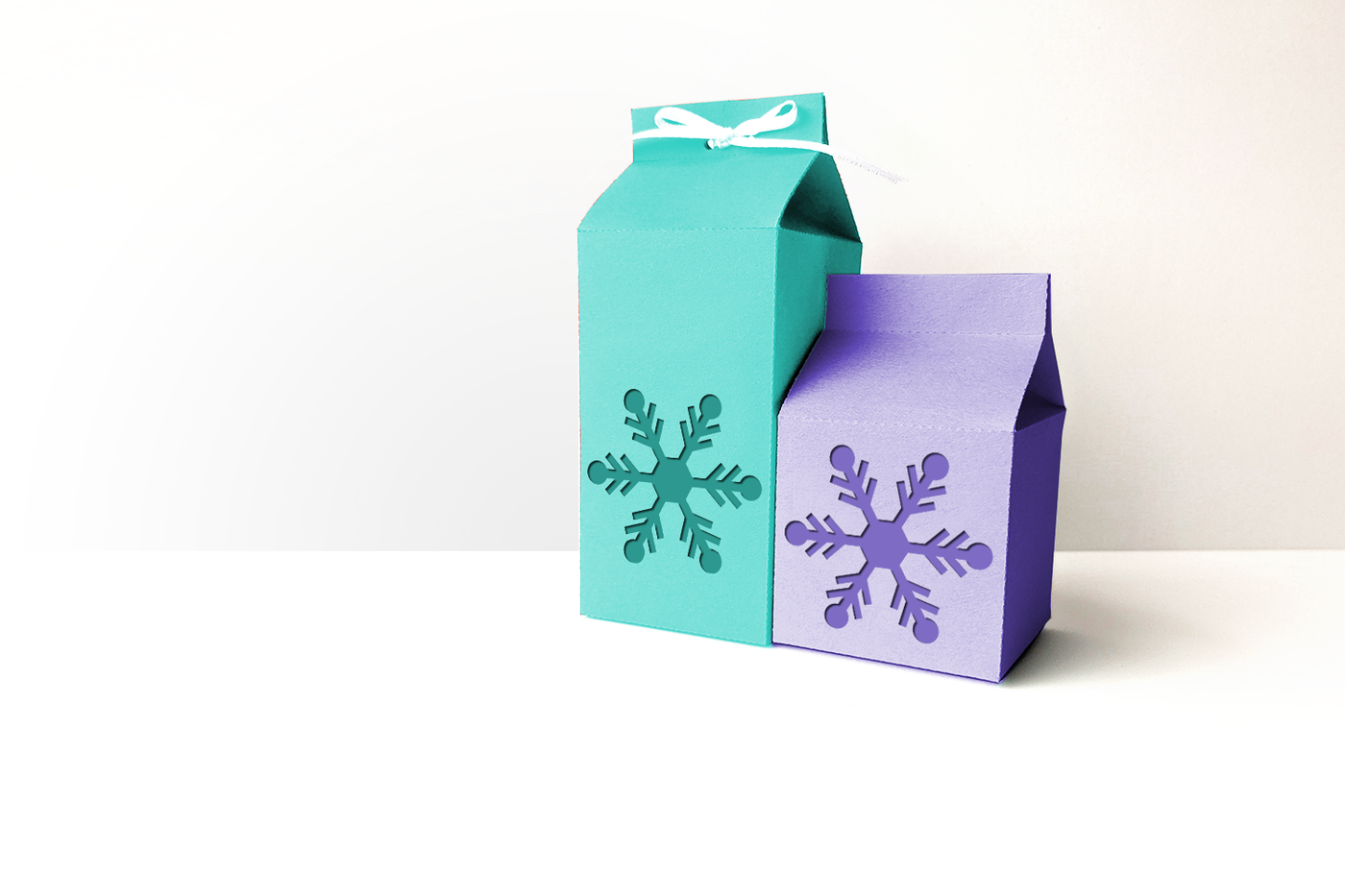 snowflake milk carton box SVG