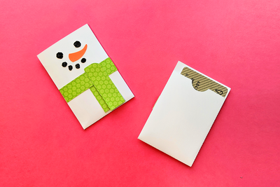 Snowman gift card holder SVG design