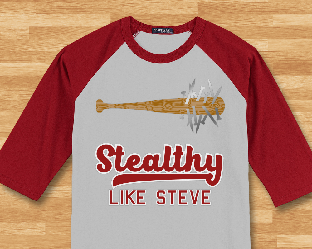 Stealthy Like Steve Baseball Bat SVG File Cutting Template – Designed ...