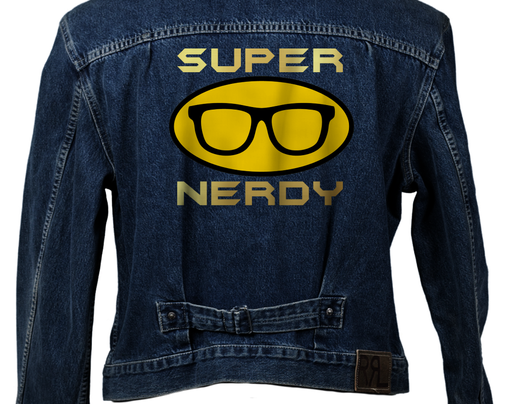 Super nerdy glasses emblem design