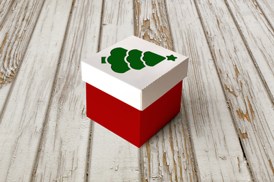Christmas tree cube box
