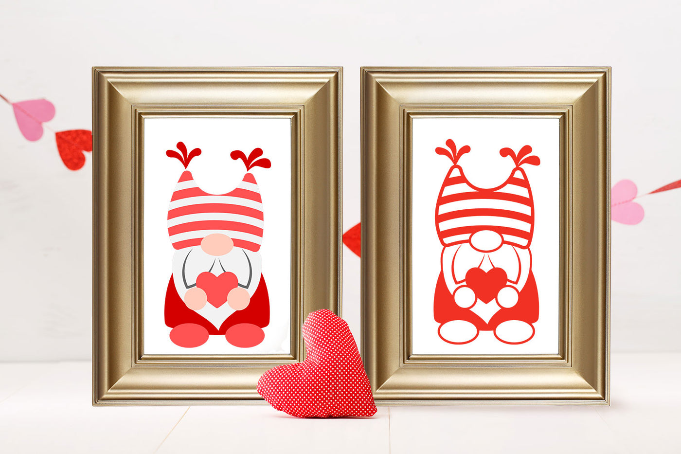 Valentine gnome SVG design
