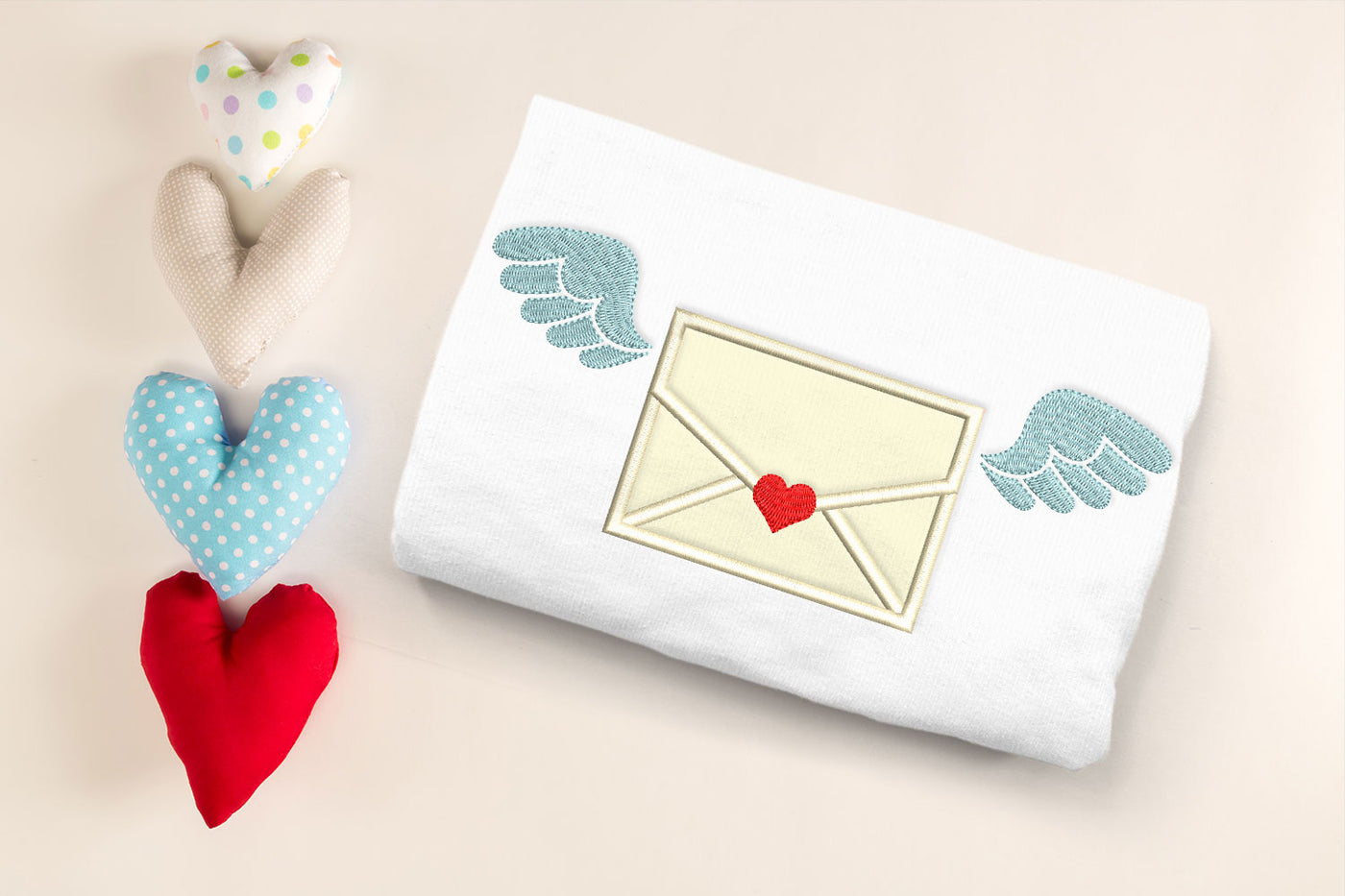 Valentine envelope with wings