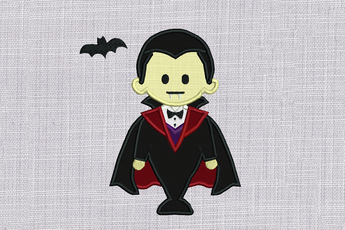 Vampire applique with bat