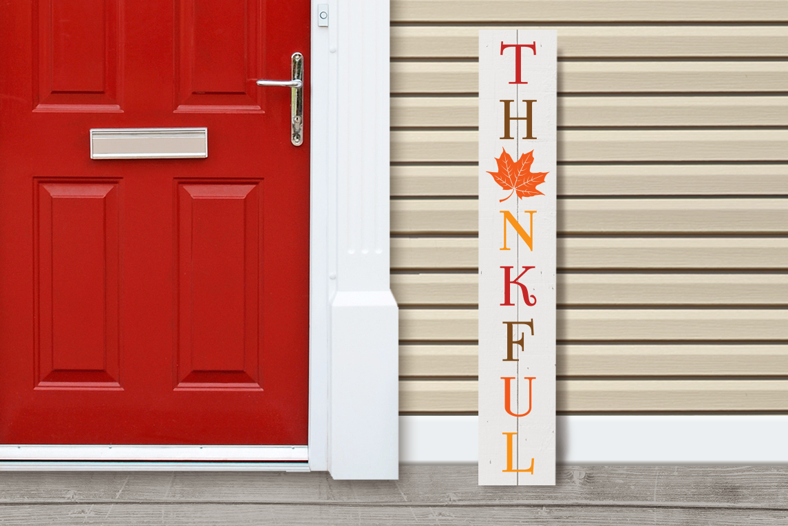 Thankful porch sign design