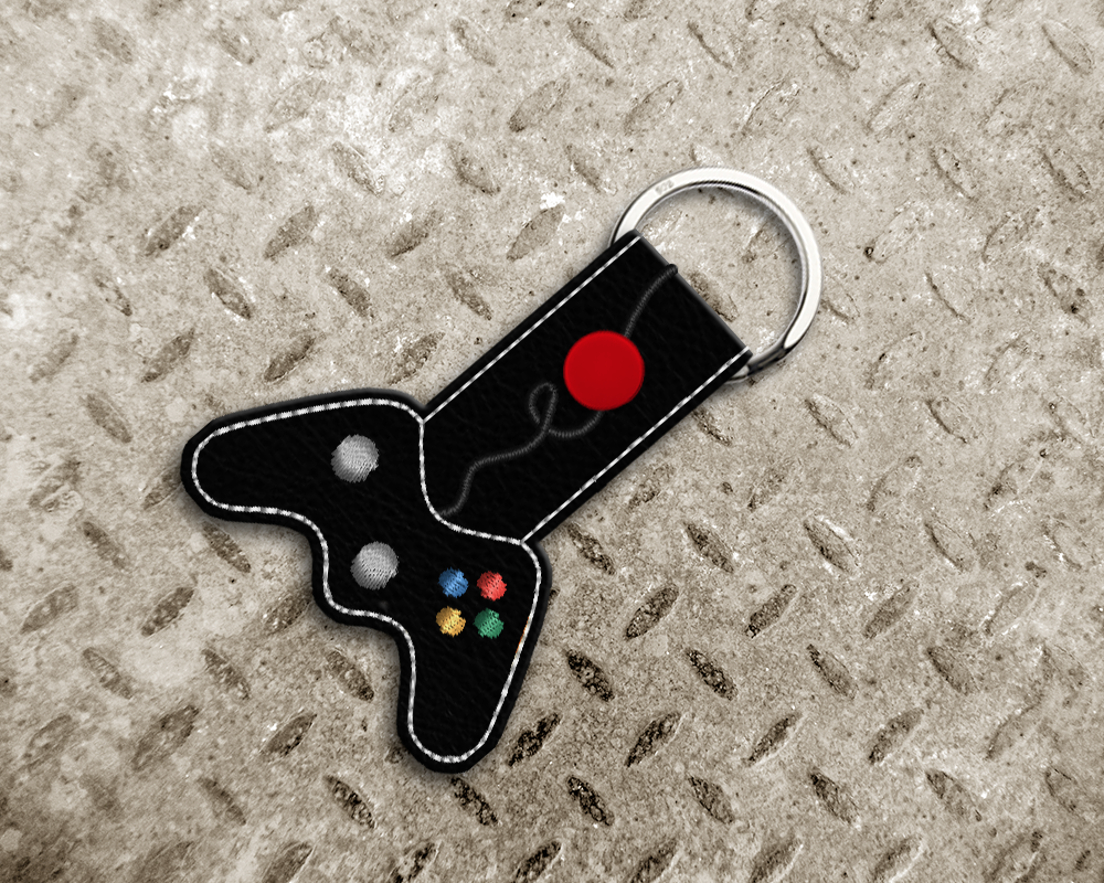 Video Game Controller ITH Key Fob Embroidery Design File – Designed by ...