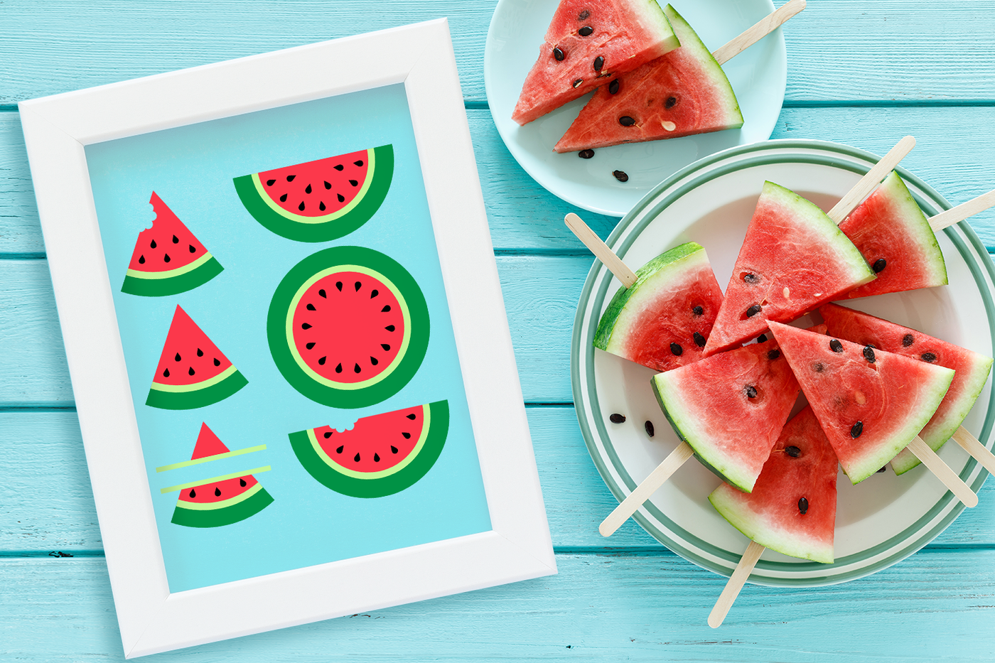 Watermelon SVG design set.