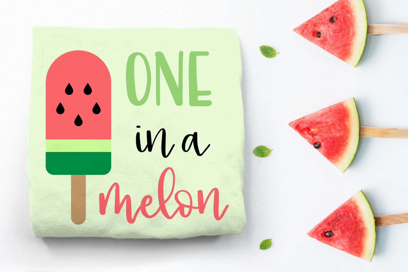Watermelon popsicle "one in a melon" SVG design