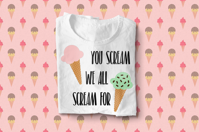 I scream you scream we all scream for ice cream design
