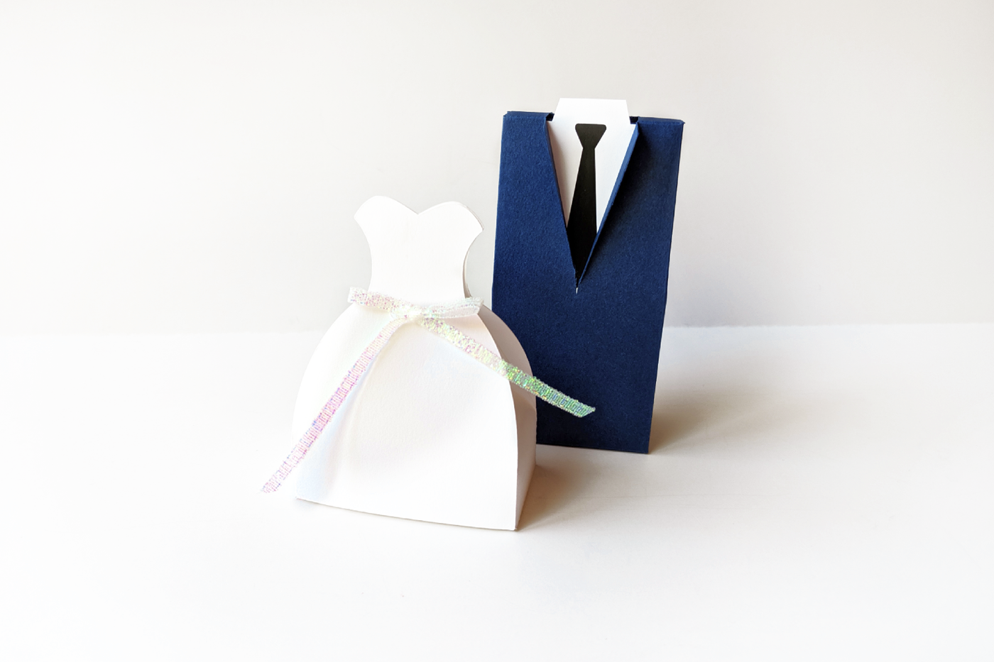 Wedding dress and sut box designs