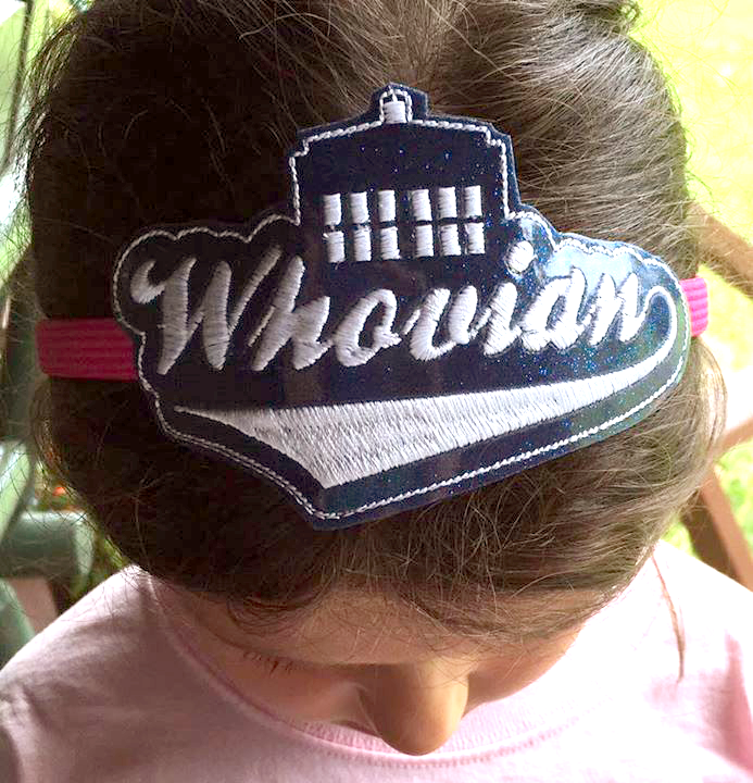 Whovian headband slider with phone box