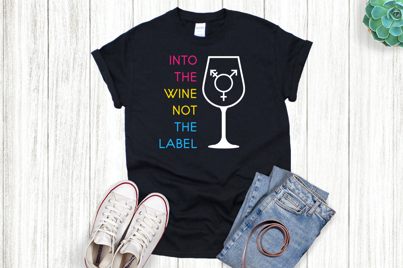 Into the wine not the label wine glass design