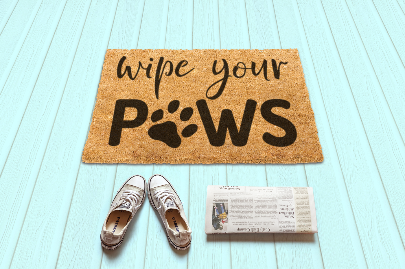 wipe your paws doormat design