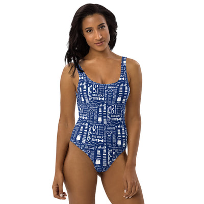Spoilers one piece swimsuit in royal blue