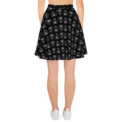 Skater skirt in black with white planchette pattern