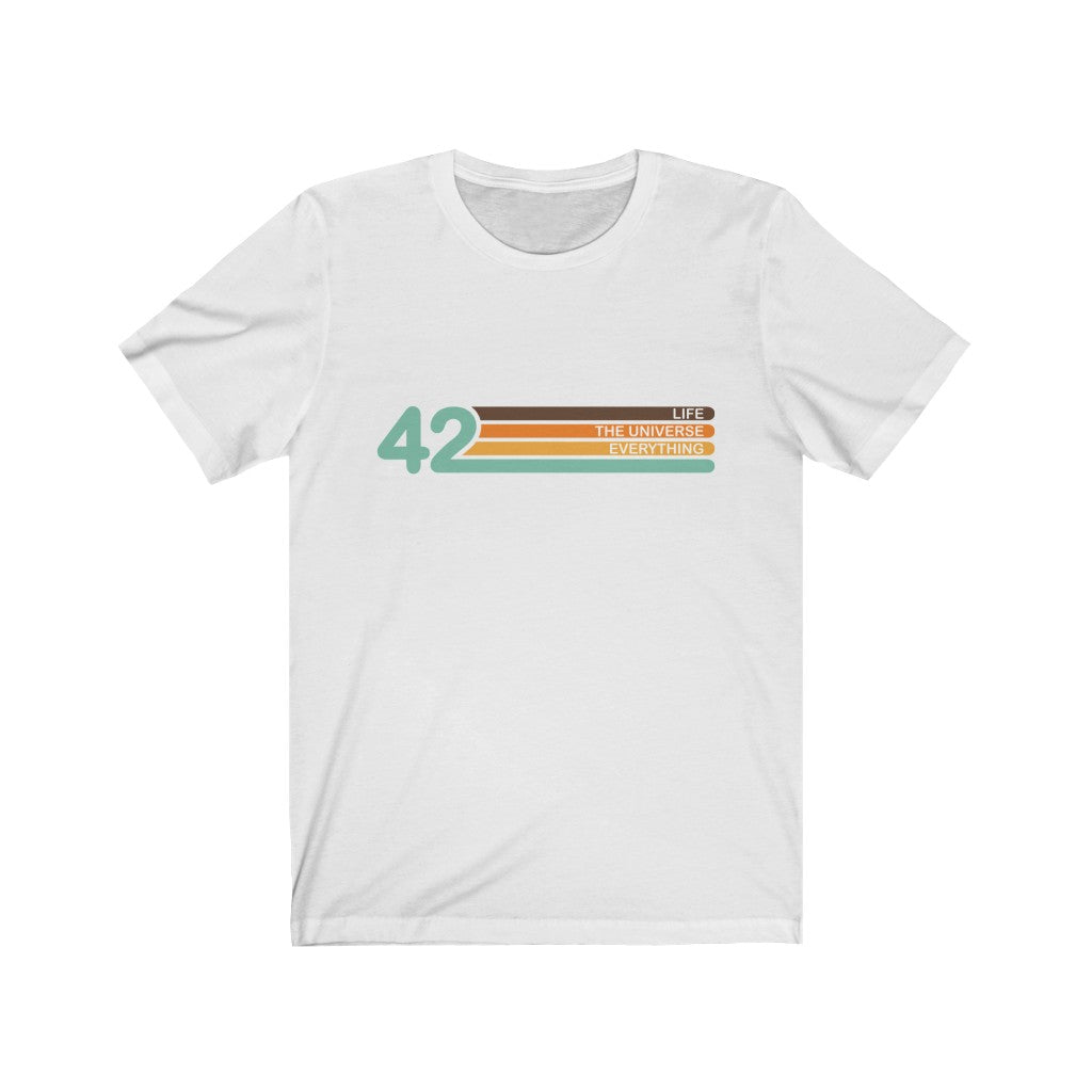 42 Meaning of Life unisex tee in white