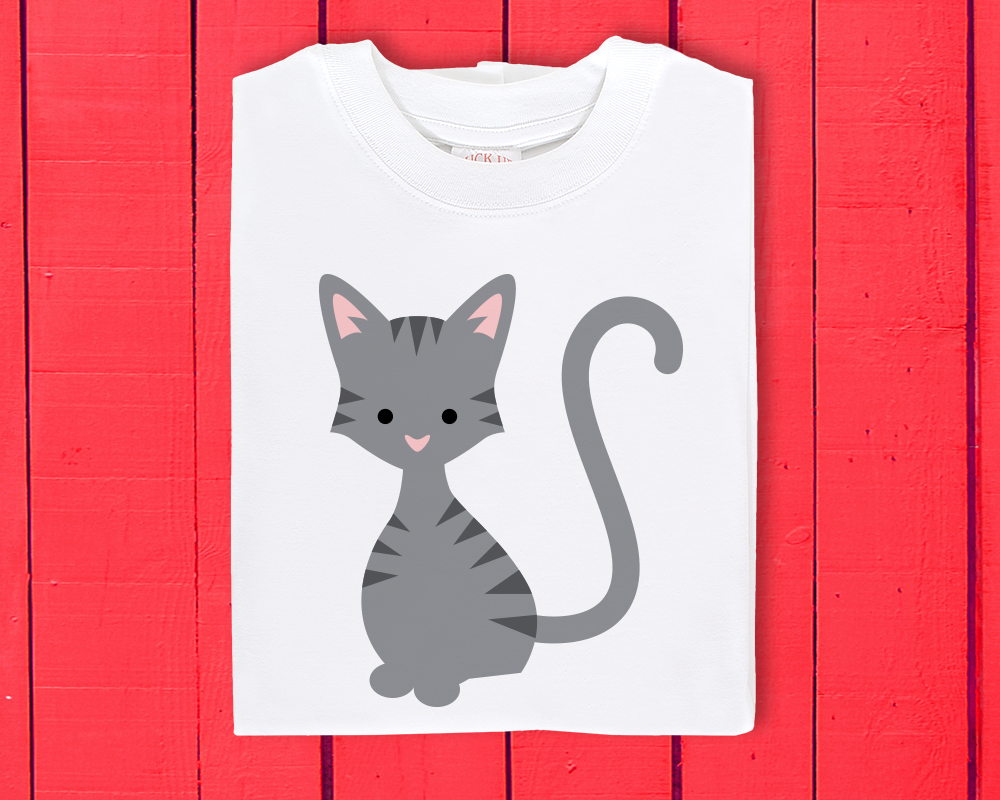 Striped Cat SVG File Cutting Template – Designed by Geeks