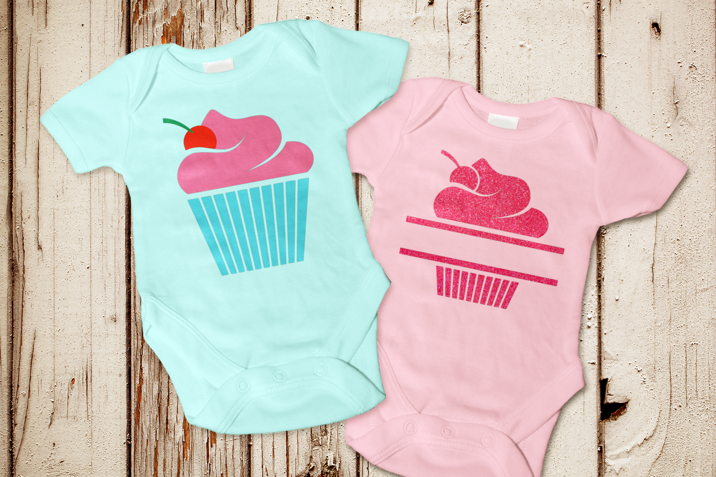 Cupcake and cupcake split design
