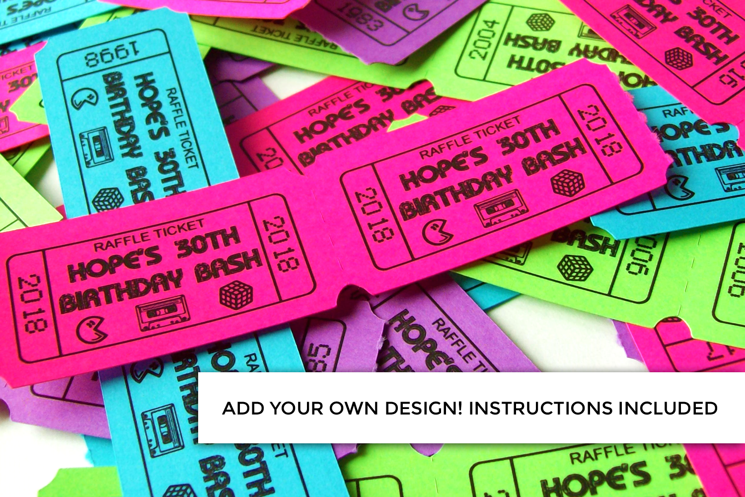 Example Cut Ticket Perforated Blank Ticket Strip and Print and Cut Tickets SVG File Cutti ...