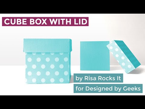 Mustache Dad Cube Box With Lid SVG File Cutting Template