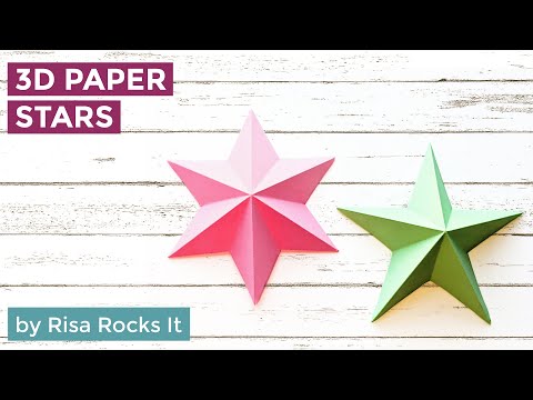 YouTube assembly tutorial for 3D folded paper stars.