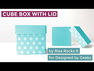 Candy Cane Stripe Cube Box With Lid SVG File Cutting Template