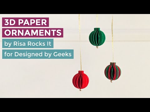 3D honeycomb ornaments YouTube assembly tutorial
