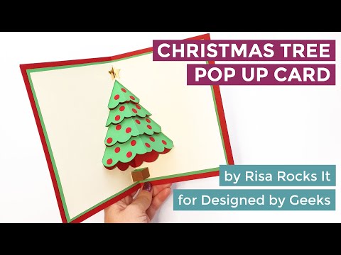 YouTube tutorial for Christmas tree pop up card