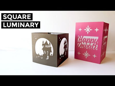 YouTube assembly tutorial for square flameless luminary SVG templates