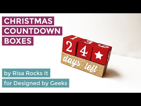 YouTube assembly tutorial for Christmas countdown boxes