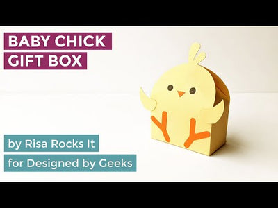 Easter chick gift box SVG YouTube assembly tutorial