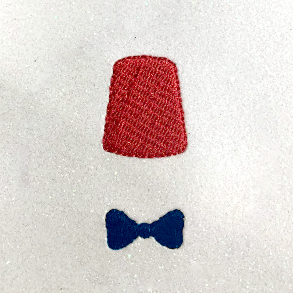 Bow Tie and Fez Embroidery Mini Fill Design-Embroidery-Designed by Geeks