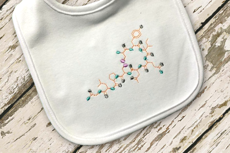 Oxytocin embroidery design