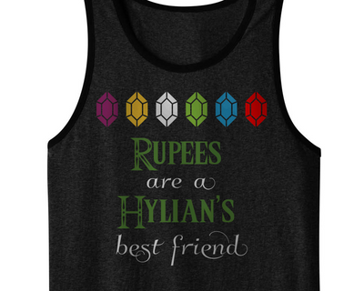 6 gems and the words "Rupees are a Hylian's best friend"