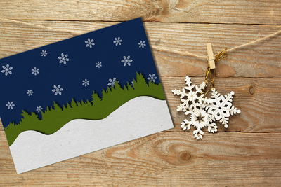 Card with a winter scene