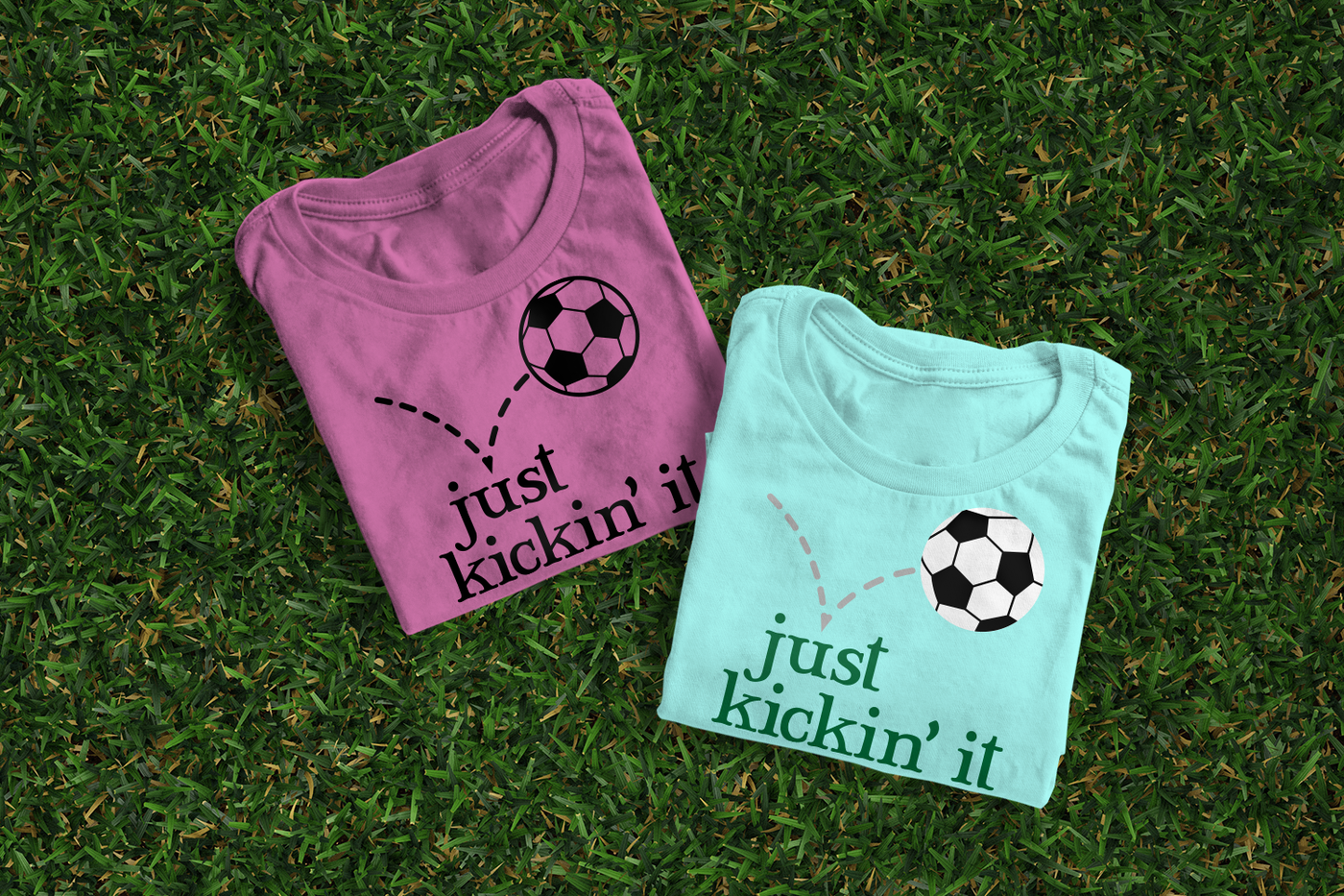 "Just kickin' it" soccer ball design