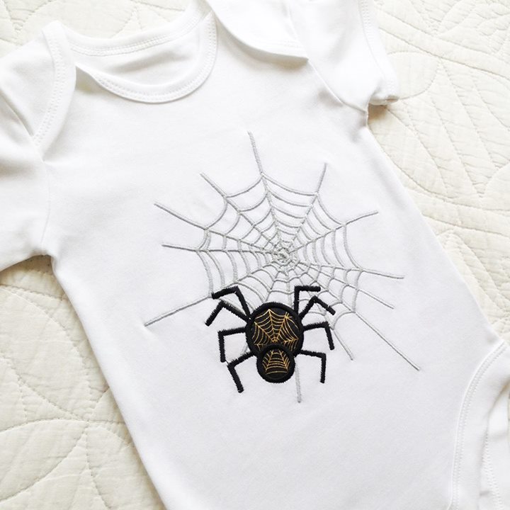Spider with web applique design